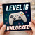 16th Birthday Card Level 16 Unlocked Gaming Card