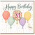 31st Birthday Card, Happy Birthday Balloon Design