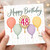 48th Birthday Card, Happy Birthday Balloon Design