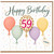 59th Birthday Card, Happy Birthday Balloons and Hooray Tag
