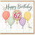 62nd Birthday Card, Happy Birthday Balloon Design for Her or Him