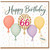 66th Birthday Card, Happy Birthday Balloon Design Card