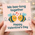 We Bee-long Together Valentine’s Day Card - Cute Bee Pun Romantic Card for Partner or Couple