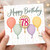 78th Birthday Card, Happy Birthday Balloon Design