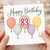 83rd Birthday Card, Happy Birthday Balloons Card