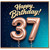 37th Birthday Card, Happy Birthday 37 Balloon Card