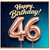 46th Birthday Card, Happy Birthday 46 Card with Rose Gold Number Balloons
