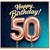 50th Birthday Card Happy Birthday 50 Balloon Design