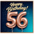 56th Birthday Card, Happy Birthday 56 Card
