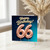 66th Birthday Card, Happy Birthday Rose Gold Balloon Design