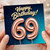 69th Birthday Card, Happy Birthday Balloon Design