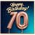 70th Birthday Card, Happy Birthday Balloon Design