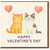 Cute Cats Valentine’s Day Card - Heart Balloons & Heart Glasses - Sweet Love Greeting Card for Partner, Boyfriend, Girlfriend, Husband or Wife - Cat Lovers