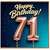 71st Birthday Card, Happy Birthday Balloon Design Card