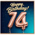 74th Birthday Card, Happy Birthday 74 Balloon Design