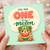 You Are One in a Melon Cute Bear Card - Punny Love/Anniversary Greeting for Partner, Friend or Loved One - Watermelon Teddy Illustration - Sweet Appreciation Card - Blank Inside