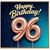 96th Birthday Card, Happy Birthday Balloon Design
