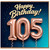105th Birthday Card, Happy Birthday Balloon Design