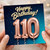 110th Birthday Card, Happy Birthday 110 Rose Gold Balloon Design