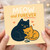 Meow and Furever Cat Love Card - Cute Pun Anniversary or Valentine’s Day Card for Partner - Cuddling Cats with Hearts - Blank Inside - For Cat Lovers