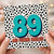 89th Birthday Card, 89 and Fabulous Funny Card