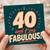 40th Birthday Card, 40 and F*ing Fabulous Card