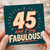 45th Birthday Card, 45 and F*ing Fabulous Retro Birthday Card