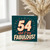 54th Birthday Card, 54 and Fabulous Card