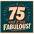 75th Birthday Card, 75 and F*ing Fabulous Card