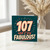 107th Birthday Card, and Fabulous Retro Funny Birthday Card