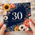 30th Birthday Card, Floral Happy Birthday Card