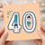 40th Birthday Card, Fun Gymnastics Number 40 Card