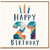 21st Birthday Card, Colourful Happy 21 Birthday Candle Design