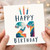 21st Birthday Card, Colourful Happy 21 Birthday Candle Design