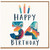 34th Birthday Card, Happy Birthday 34 Card with Candle Design