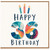 36th Birthday Card, Happy 36 Birthday Card with Candles