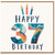 37th Birthday Card, Happy 37 Birthday Card with Candles