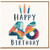 46th Birthday Card, Happy 46 Birthday Card with Candles