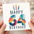64th Birthday Card, Happy Birthday 64, Colourful Birthday Card