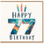 77th Birthday Card, Happy Birthday 77 Card