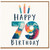 79th Birthday Card, Happy 79 Birthday Card with Candles and Colourful Number Design