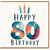 80th Birthday Card, Happy 80 Birthday Card