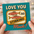 Funny Love Card - Love You So Stinking Much - Punny Fish Design Romantic Anniversary Valentine's Day Greeting Card for Partner, Boyfriend, Girlfriend, Husband or Wife