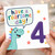 4th Birthday Card, Roarsome Dinosaur Card