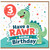 3rd Birthday Card, Dinosaur Have a Rawr - some Birthday Card