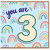 3rd Birthday Card, You Are 3 Rainbow Greeting Card