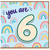 6th Birthday Card, You Are 6 Rainbow Design