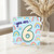 6th Birthday Card, You Are 6 Rainbow Design