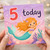 5th Birthday Card for Girl, Mermaid Birthday Card