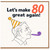 80th Birthday Card, Let's Make 80 Great Again Humorous Birthday Card